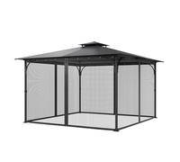 VEVOR Gazebo Netting Replacement, Fit Most 12 x 12 x 7.5 FT Gazebo Curtain, Outdoor Garden Net, 4-Panel Sidewall Mesh Net, Patio Midge Netting with Double Zipper, Canopy Screen (Netting Only)