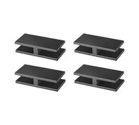 VEVOR Glass Clamp, 4 PCS Rectangle Glass Railing Bracket for 0.31 "-0.47" Tempered Glass, 304 Stainless Steel Glass Mounting Clamp, 0.2” Thick Glass Shelf Bracket for Balcony, Garden, Pool, Stair