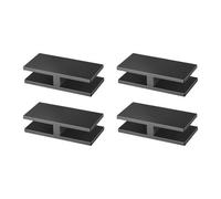 VEVOR Glass Clamp, 4 PCS Rectangle Glass Railing Bracket for 0.31 "-0.47 " Tempered Glass, 304 Stainless Steel Glass Mounting Clamp, 0.2” Thick Glass