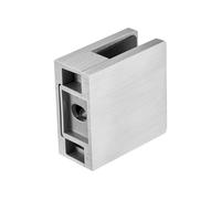 VEVOR Glass Clamp 4 PCS Square Glass Railing Bracket for 0.31 """"-0.47 """" Tempered Glass 304 Stainless Steel Glass Mounting Clamp Glass Shelf B
