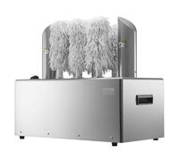 VEVOR Glass Dryer Commercial Electric Polisher, 8 Brush Glass Polishing Machine 660 Cups/hour, Wine Glass Polishing Machine, Champagne Glasses, Beer Cups, Bar