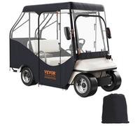 VEVOR Golf Cart Enclosure, 420D Polyester Driving Enclosure with 4-Sided Transparent Windows, 4 Passenger Club Car Covers Universal Fits for Most Brand Carts, Sunproof and Dustproof Outdoor Cart Cover