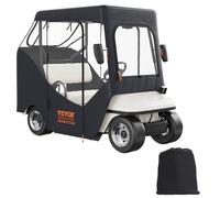 VEVOR Golf Cart Enclosure, 600D Polyester Driving Enclosure with 4-Sided Transparent Windows, 2 Passenger Club Car Covers Universal Fits for Most Bran