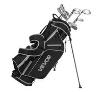 VEVOR Golf Club Set, 12 Pieces Men's Complete Golf Club Set Right Handed with 460CC #1 Driver, #3 & 5 Fairway Wood, #4 Hybrid, #5/#6/#7/#8/#9/#PW/#SW Irons, L-Shaped Putter, Golf Stand Bag, Black