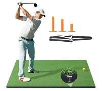 VEVOR Golf Mat, Golf Lawn Practice Mat 60 x 60 Inches, Golf Batting Training Kit for Courtyard Golf Training Mat, Indoor Outdoor Training
