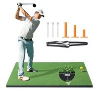 VEVOR Golf Mat, Golf Mat for Lawn Practice 60 x 48 inch, Golf Training Kit 10mm Thickness, Practice Mat for Golf Courtyard Garden, Indoor Outdoor Training