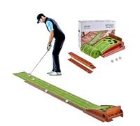 VEVOR Golf Putting Mat, Golf Mat with 5 Holes, Indoor Golf Practice Mat, Mini Golf Set with Automatic Ball Return, Alignment Guide, 3 Balls, Wooden Base, Golf Training Equipment
