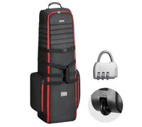 VEVOR Golf Travel Bag, Outdoors Soft-Sided Golf Travel Cover, Heavy Duty 1800D Polyester Oxford Wear-Resistant Waterproof, Padded Luggage Case with Wheels, Foldable Club Storage Bag for Airline