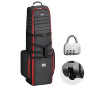 VEVOR Golf Travel Bag, Outdoors Soft-Sided Golf Travel Cover, Heavy Duty 1800D Polyester Oxford Wear-Resistant Waterproof, Padded Luggage Case with Wheels, Foldable Club Storage Bag for Airline