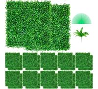 VEVOR Grass Wall Artificial Boxwood Panels 24PCS 10"" x 10"" Topiary