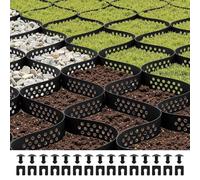 VEVOR Gravel Grid, 2 Inch Depth, 16.4 x 6.5 FT / 5000 x 1980 mm, 1880 LBS Per Sq ft Grass Ground Retainer, Permeable Geo Grids Driveway Stabilization, for Garden, Patio, Walkway, RV Parking Slopes