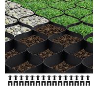 VEVOR Gravel Grid, 2 Inch Depth, 26.87 x 3.94 FT / 8200 x 1200 mm, 1880 LBS Per Sq ft Grass Ground Retainer, Permeable Geo Grids Driveway Stabilizatio