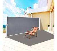 VEVOR Gray Retractable Patio Screen 63 Inch In Height Retractable Screen 118 Inch In Length Office Dividers Partition Wall Outdoor Retractable Gate Retractable Fence Outdoor Screens for Patio Privacy