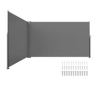 VEVOR Gray Retractable Patio Screen 63 Inch In Height Retractable Screen 236 Inch In Length Office Dividers Partition Wall Outdoor Retractable Gate Re