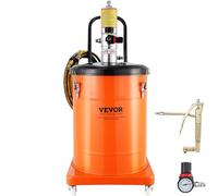 VEVOR Grease Pump, 10.5 Gallon 40L Air Operated Grease Pump with 13 ft High Pressure Hose and Grease Gun, Pneumatic Grease Bucket Pump with Wheels, Portable Lubrication Grease Pump 50:1 Pressure Ratio