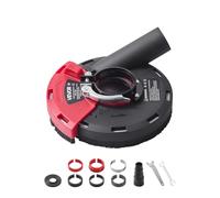 VEVOR Grinding Dust Shroud for Angle Grinder, Universal 4-5 in, Surface Grinder Dust Shroud with 6 Clamping Washers, Connect to Vacuum Cleaner, Suitable for Grinding Wood Concrete Wall Stone