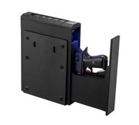 VEVOR Gun Safe, Slider Handgun Gun Safe with Fingerprint/Password/Key, 3-Way Quick Access Firearm Case Box with Lighting for 1 Pistol & Magazine, Moun