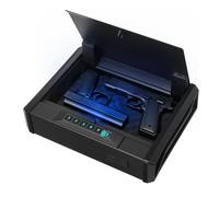 VEVOR Gun Safe with Fingerprint/Password/Key Lighting for 2 Pistols & Magazines