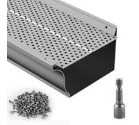 VEVOR Gutter Guard, 152mm Width, Aluminum Leaf Filter DIY Gutter Cover, 52 PCS 528cm Total Length, 4mm Hole Diameter & 0.5mm Thick Raptor Gutter Guards Fits Any Roof or Gutter Type