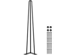 Vevor Hairpin Table Legs 26 Inch Black Set Of 4 Desk Legs Each 220Lbs Capacity Hairpin Desk Legs 3 Rods For Bench Desk