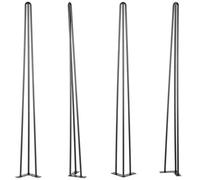 Vevor Hairpin Table Legs 30 Inch Black Set Of 4 Desk Legs Each 220Lbs Capacity Hairpin Desk Legs 3 Rods Heavy Duty