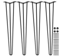 VEVOR Hairpin Table Legs 30 inch, Set of 4 DIY Desk Table Legs 3 Rods Heavy Duty