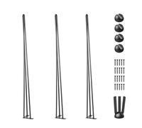 Vevor Hairpin Table Legs 34 Inch Black Set Of 4 Desk Legs Each 220Lbs Capacity Hairpin Desk Legs 3 Rods Heavy Duty