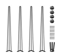 Vevor Hairpin Table Legs 36 In Black Set Of 4 Desk Legs 220 Lbs Load Capacity Each Leg Hairpin Desk Legs 3 Rods