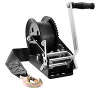 VEVOR Hand Winch, 1587.6 kg Pulling Capacity, Boat Trailer Winch Heavy Duty Rope Crank with 1005.8 cm Polyester Strap and Two-Way Ratchet, Manual Oper