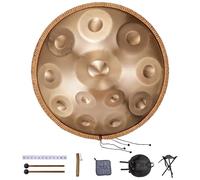 VEVOR Handpan Drum, 22 in & 12 Notes, D Minor, Hand Pan Instrument with Mallets, 440Hz Handpan Stand & Carry Bag, Steel Healing Sound Drum, Percussion Instruments for Adults Beginners