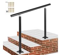 VEVOR Handrail Outdoor Stairs, 91.4 cm, 86.4 cm Outdoor Handrail Black Outdoor Stair Railing Adjustable from 0 to 60 Degrees Handrail for Stairs Outdo