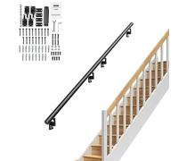 VEVOR Handrail Stair Railing, 7 ft, Wall Mount Handrails for Indoor Stairs, Thickened Aluminum Alloy Hand Rail with Installation Kit, 440 LBS Load Capacity Stairway Railing for Outdoor Stairs