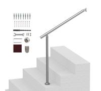 VEVOR Handrails for Outdoor Steps, 31.5in / 80cm Deck Railing Kit Wall Floor Mounted, Railings for Outside Steps with Installation Kit, Hand Rails for Seniors,Porch Railing & Deck Rail Kit, Silver