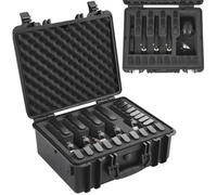 VEVOR Hard Pistol Cases with Pre-Cut Lining, Waterproof & Dustproof Hard Gun Case for 5 Pistol, 18.9×16.3×8.5 in Lockable Pistol Case, Black