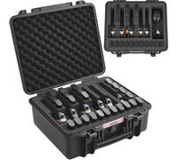 VEVOR Hard Pistol Cases with Pre-cut Lining, Waterproof & Dustproof Hard Gun Case for 6 Pistol, 19.3×17.1×8.3 in Lockable Pistol Case, Black