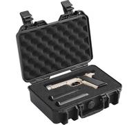 VEVOR Hard Pistol Cases with Pre-Cut PU Foam, Waterproof & Dustproof Hard Gun Case for 1 Pistol, 12.59×9.01×4.4 in Lockable Pistol Case, Black
