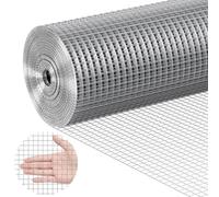 VEVOR SS12123650G Hardware Cloth, 1/2 inch 36in x 50 ft 19 Gauge, Hot Dipped Galvanized Roll, Chicken Fencing, Wire Mesh for Rabbit Cages, Garden, Small Rodents, Silver, 36in50ft