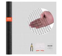 VEVOR Hardware Cloth 183cm x 15.2m, 1/2 in 19 Gauge Galvanized Wire Mesh Roll, Weather-Resistant Vinyl Coated Chicken Wire Fencing, Heavy Duty Welded Garden Plant Fencing for Rabbit Cage Snake Fence