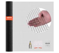 VEVOR Hardware Cloth 183cm x 30.4m, 1/2 in 19 Gauge Galvanized Wire Mesh Roll, Weather-Resistant Vinyl Coated Chicken Wire Fencing, Heavy Duty Welded Garden Plant Fencing for Rabbit Cage Snake Fence