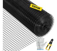 VEVOR Hardware Cloth, 24" x 100' & 1"x1" Mesh Size, Galvanized Steel Vinyl Coated 16 Gauge Chicken Wire Fencing with A Cutting Plier & A Pair of Fabric Gloves, for Garden Fencing & Pet Enclosures,
