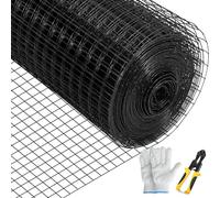 VEVOR Hardware Cloth, 36" x 50' & 1"x1" Mesh Size, Galvanized Steel Vinyl Coated 16 Gauge Chicken Wire Fencing with A Cutting Plier & A Pair of Fabric Gloves, for Garden Fencing & Pet Enclosures,