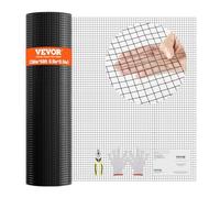 VEVOR SS1912123650 Hardware Cloth 36'' x 50' Galvanized, 19 Gauge Roll, Vinyl Coating Metal Wire Mesh for Chicken Coop Barrier, Rabbit Snake Fences, Poultry Enclosures, Black