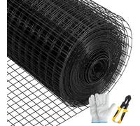 VEVOR Hardware Cloth, 48\" x 50\' & 1\"x1\" Mesh Size, Galvanized Steel Vinyl Coated 16 Gauge Chicken Wire Fencing with A Cutting Plier & A Pair of Fa