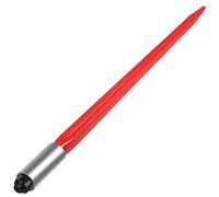 VEVOR Hay Spear 32" Bale Spear 1350 lbs Capacity, Bale Spike Quick Attach Square Hay Bale Spears 1.4" Wide, Red Coated Bale Forks, Bale Hay Spike with Hex Nut & Sleeve for Buckets Tractors Loaders