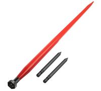 VEVOR Hay Spear 49\" Bale Spear 3000 lbs Capacity, Bale Spike Quick Attach Square Hay Bale Spears 1 3/4\" Wide, Red Coated Bale Forks, Bale Hay Spike