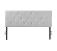 VEVOR Headboard, Full Size Headboard with Adjustable Height, Comfortable Diamond Tufted for Full Size Bed, W 56.3 x H（35.6-47.4） inches, Ideal for Bedroom, Hotel, Homestay, Dormitory, Light Grey