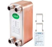 VEVOR Heat Exchanger 3/4” MNPT Ports Brazed Plate Heat Exchanger 30 Plate heat exchanger plate exchanger Stainless Steel 316L Flat Plate Heat Exchange