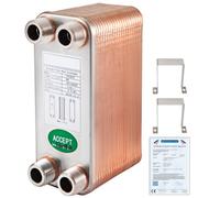 VEVOR Heat Exchanger 3/4” MNPT Ports Brazed Plate Heat Exchanger 40 Plate heat exchanger plate exchanger Stainless Steel 316L Flat Plate Heat Exchange