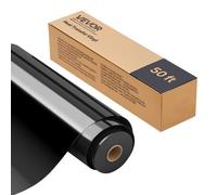 VEVOR Heat Transfer Vinyl, 304.8 x 15240mm, Glossy Black HTV Iron on Vinyl Roll, Easy to Cut and Weed, Strong Adhesion, Compatible with Cutting Machines, for Various Materials, T-shirts, Pillows, Hats