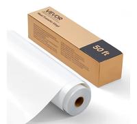 VEVOR Heat Transfer Vinyl, 304.8 x 15240mm, Glossy White HTV Iron on Vinyl Roll, Easy to Cut and Weed, Strong Adhesion, Compatible with Cutting Machines, for Various Materials, T-shirts, Pillows, Hats